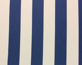 Ballard Design Canopy Stripe Azure Blue White Sunbrella Fabric 1.5 Yards 54&quot;W - £18.76 GBP