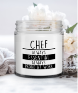 Chef Candle - Always Essential Always Proud At Work - Funny 9 oz Hand Po... - £15.88 GBP
