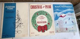 Vtg Xmas Sheet Music Lot of 3 Winter Wonderland White,  Xmas carols &amp; favorites - £16.08 GBP