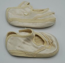 Baby Newborn Shoes Booties White Soft Fancy Button Side - £11.73 GBP