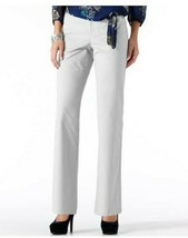 New Gloria Vanderbilt Women&#39;s Mona Comfort Fit Trouser Pants White Size 8S - £23.15 GBP