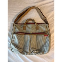 Wallaroo Diaper Bag – Blue &amp; White Striped with Pleather Handles - $23.76