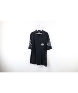 Vintage Harley Davidson Mens Large Faded Spell Out Fire Flames Polo Shir... - $999.14 MXN