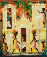 Framed canvas art print giclee Bulman Orville Lundi martin Haiti people ... - £31.25 GBP+
