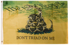 Gadsden Live Rattlesnake We The People 150D Nylon Poly 3x5 3&#39;x5&#39; Flag Banner - £12.57 GBP