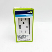 Leviton 15 Amp Decora Type A and C USB Charger Tamper-Resistant Outlet w... - $475.61 MXN
