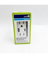 Leviton 15 Amp Decora Type A and C USB Charger Tamper-Resistant Outlet w... - £20.39 GBP