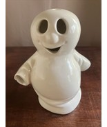 Vintage McCoy Ltd Art Pottery Halloween GHOST Tea Light Arm Down 7.25&quot;In - $32.99