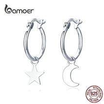 bamoer 925 Silver Jewelry Dazzling Puppy Stud Earrings for Women Girls Gift Stat - £17.92 GBP