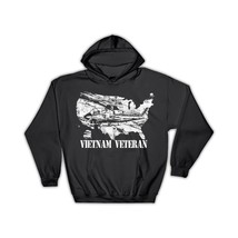 For Vietnam Veteran : Gift Hoodie In Memory Father Dad Soldier USA Helicopter Wa - £28.13 GBP