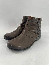 Cobb Hill x Rockport Womens Bootie Brown 7 Penfield Ruched Zip Floral Em... - $37.40