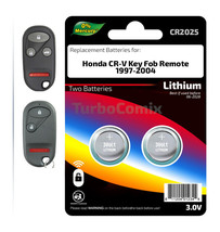 KEY FOB REMOTE Batteries (2) for 1997-2004 HONDA CR-V REPLACEMENT, FREE ... - £3.85 GBP