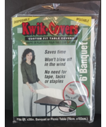 Fitted Table Covers 6&#39; Banquet Fits 6 ft x 30 in White Kwik-Covers Reusable - $22.07 CAD