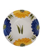 5 Maxam Made in Italy La Primula Daisy Floral Yellow Blue Bowl 8&quot; Hand P... - £40.47 GBP