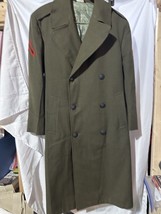 Vintage USMC US Marine Corp Wool Overcoat Coat Sz 36S Vietnam Era - £70.10 GBP