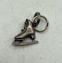 Ice Skate Boot Skating Charm Hopi Made Sterling Silver - $17.82