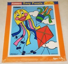 Playskool Easy Puzzle Real Woodboard VTG 1988 "Kites" Sealed! NOS - $29.50