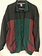 Robert Stock Silk Trail Color Block Men&#39;s Sz M Jacket Lightweight Vintage 80&#39;s - £49.33 GBP