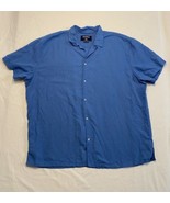 Chubbies Linen Blend Short Sleeve Button Up Shirt Blue Mens XXL Lightwei... - £19.03 GBP