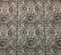 Lacefield Designs Gate Medallion Black Floral Designer Fabric By Yard 54&quot;W - £9.30 GBP