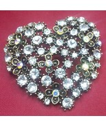 Summer Special Stunning Diamonte Vintage Style Gold Plated Heart Brooch ... - £10.73 GBP