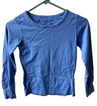 Faded Glory T Shirt Girls Size M 7/8 Blue Long Sleeved Round Neck - £3.78 GBP