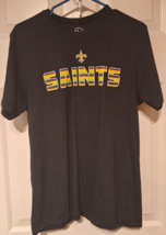 ‘47 Brand New Orleans Saints Mardi Gras Colors T-Shirt Mens Medium Black - £11.40 GBP