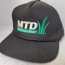 MTD Yard Machine Lawnmower Snapback Hat Rope Farmer Adjustable Black YOU... - $16.71 CAD