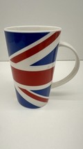 Kent Pottery Union Jack British Flag Tall Coffee Latte Mug Cup White Red... - $19.75