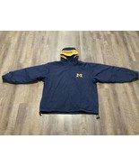 Vintage Michigan Wolverines Hooded Pro Player Winter Jacket Large U of M - $54.40