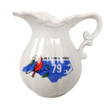 Vtg North Carolina 79 &quot;Old North State&quot; Cardinal Bird 6&quot; White Porcelain... - $19.35