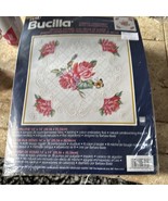 Plaid Bucilla 42743 Roses Pillow 14&quot;×14&quot; Cross Stitch Kit - £14.64 GBP
