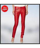 Women&#39;s Leather Pants Genuine Lambskin Leather Party Skinny Legging Trou... - $117.50
