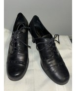 Vtg Shoes Etienne Aigner Leather Wing Tip Heeled Oxford Lace Up Academia... - $61.12 CAD