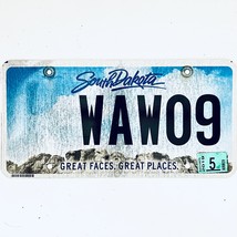 2019 United States South Dakota Great Faces Passenger License Plate WAW09 - £14.78 GBP