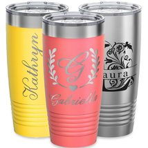 Personalized Tumbler for Men, Vacuum Insulated 20 oz Travel Coffee Mugs,... - £22.61 GBP