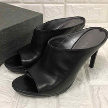 Via Spiga India black calf mule open toe heels size 8.5 - £33.51 GBP