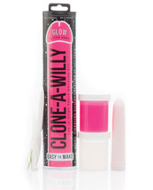 Clone-a-willy Kit Vibrating Glow In The Dark Hot Pink - £42.29 GBP