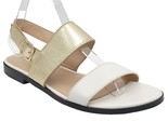 Logo Lori Goldstein Women Flat Slingback Sandals Taylor Size US 10M Whit... - £11.87 GBP