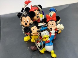 6 Vintage Walt Disney Characters Keyring Donald Keychain Mickey Porte-Clé Minnie - £29.25 GBP