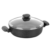 Korkmaz Ornella 2 pc 4 L Aluminum Nonstick Low Casserole Dish w Lid - £54.10 GBP