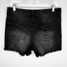 Ariya Juniors 11 / 30 Faded Black Destroyed Fringed Bohemian Style Shorts - £16.79 GBP