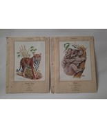 Signed Lot Of 2 Animal Prints Tiger By R Fieger, Koala By Ohne Sorge VTG - £12.00 GBP