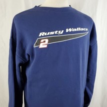 NASCAR Rusty Wallace #2 Crew Neck Sweatshirt XL Blue Chase Authentics Racing - £14.05 GBP