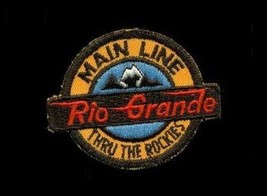 Vintage Embroidery Train Patch Main Line Rio Grande Thru The Rockies Railroad - £11.84 GBP
