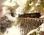 Vtg Cartolina Udb Tunnel Sul Bianco Passaggio &amp; Yukon R.r. Binari Ed Mit... - $10.22