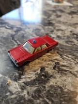 Vintage Lesney Matchbox Red Ford Galaxie Fire Chief Car #55/59 Black Tires - £11.68 GBP