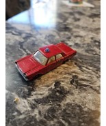 Vintage Lesney Matchbox Red Ford Galaxie Fire Chief Car #55/59 Black Tires - £11.68 GBP