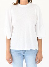 Stateside supima slub tee with sleeve twist in White - £36.29 GBP