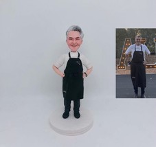 Custom Male Chef Bobblehead Statue Sculpture, Birthday Cooking Gif(15cm high) - £96.38 GBP